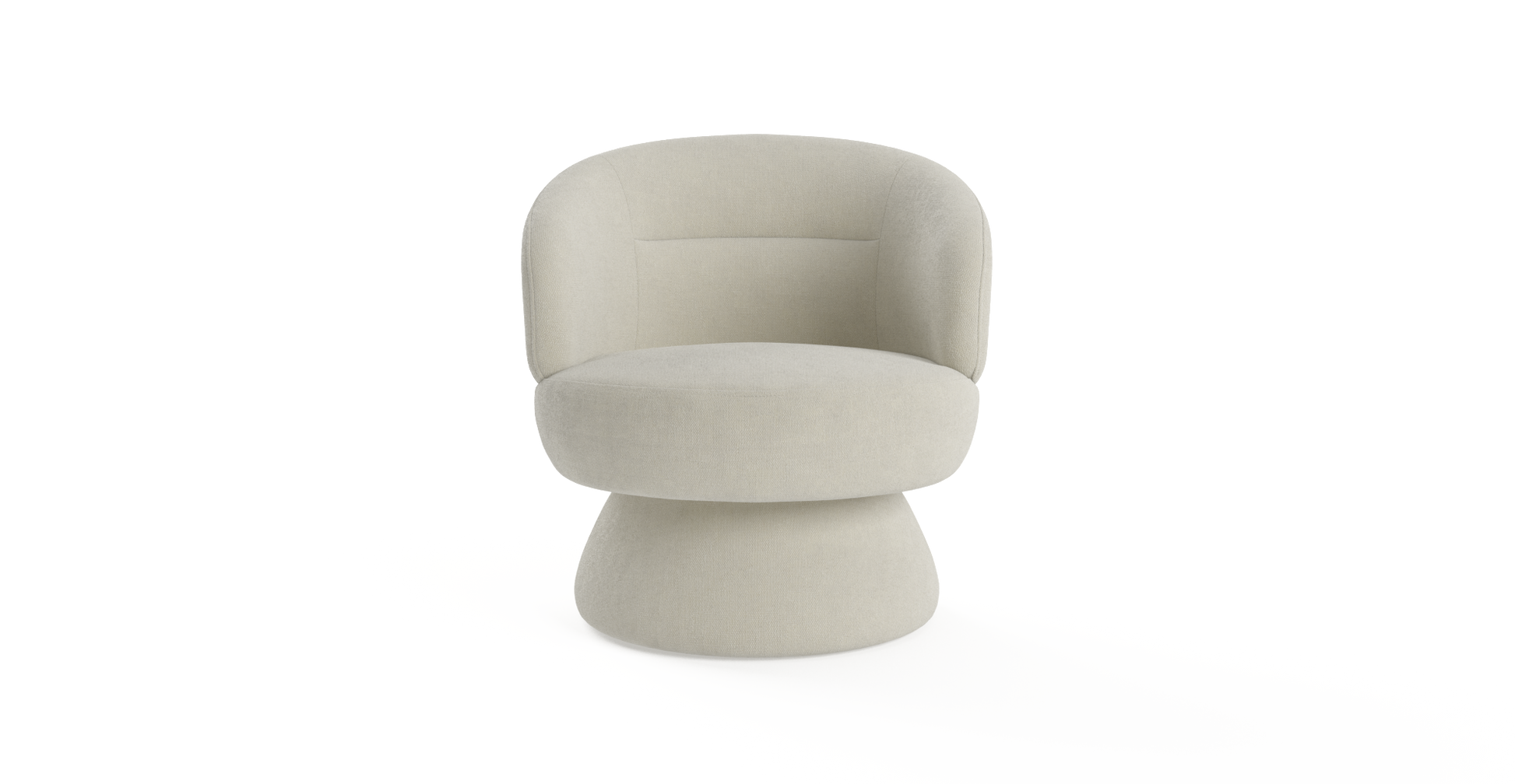 Brosa Dame Swivel Accent Chair (Ivory)