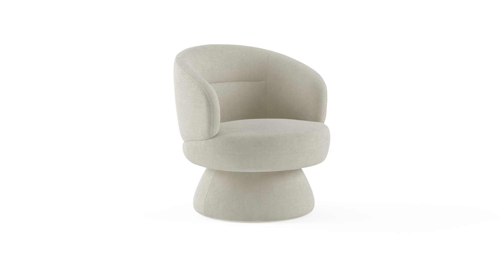 Brosa Dame Swivel Accent Chair (Ivory)