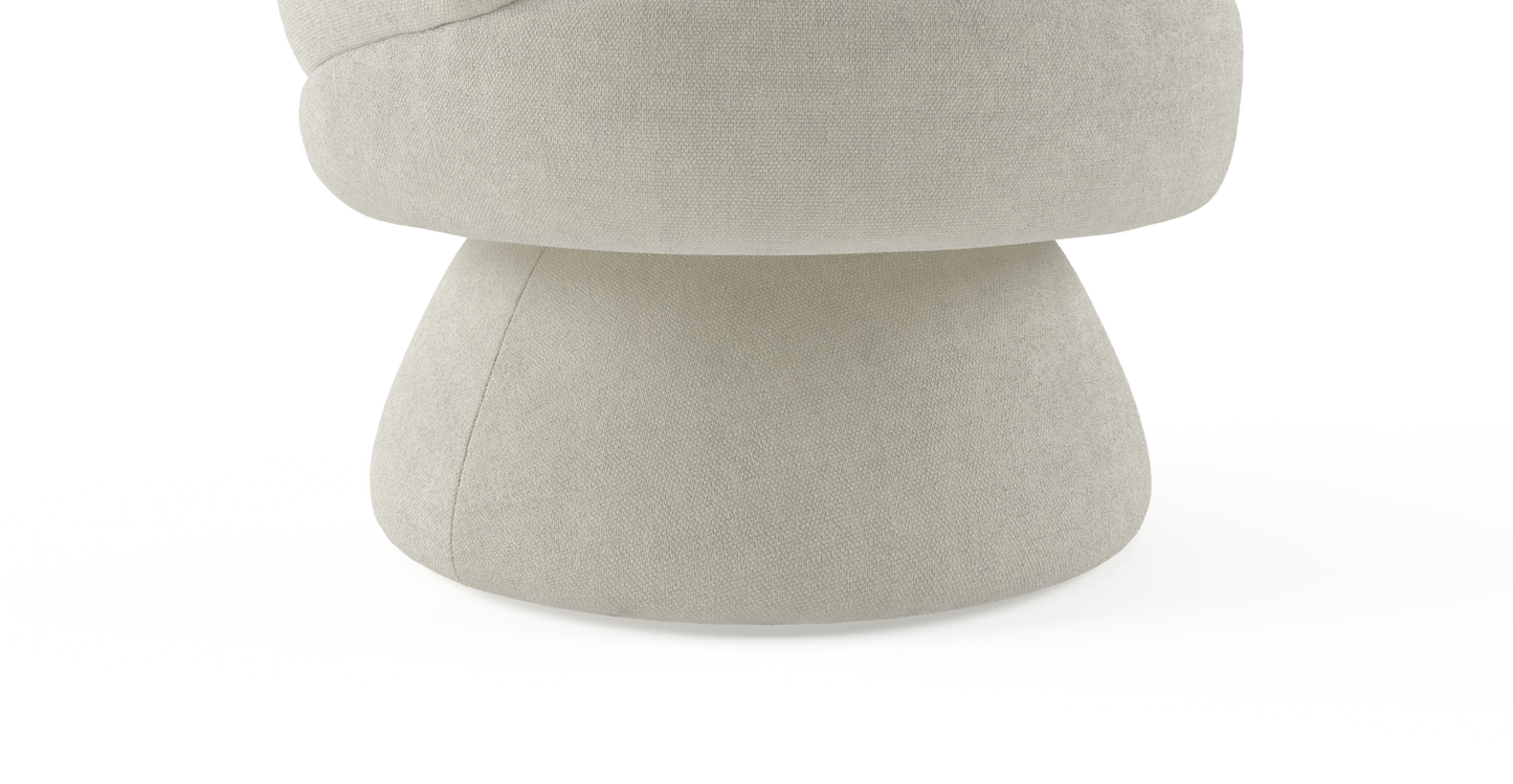 Brosa Dame Swivel Accent Chair (Ivory)