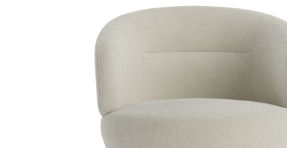 Brosa Dame Swivel Accent Chair (Ivory)