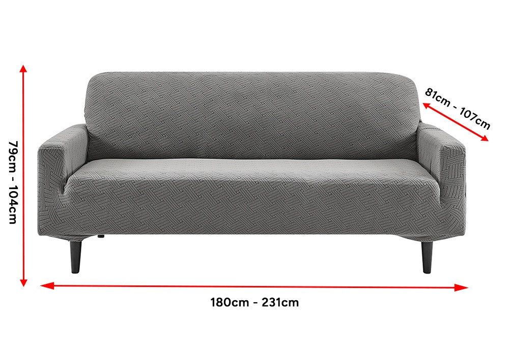 Ovela 3 Seater Sofa Cover (Dark Grey)