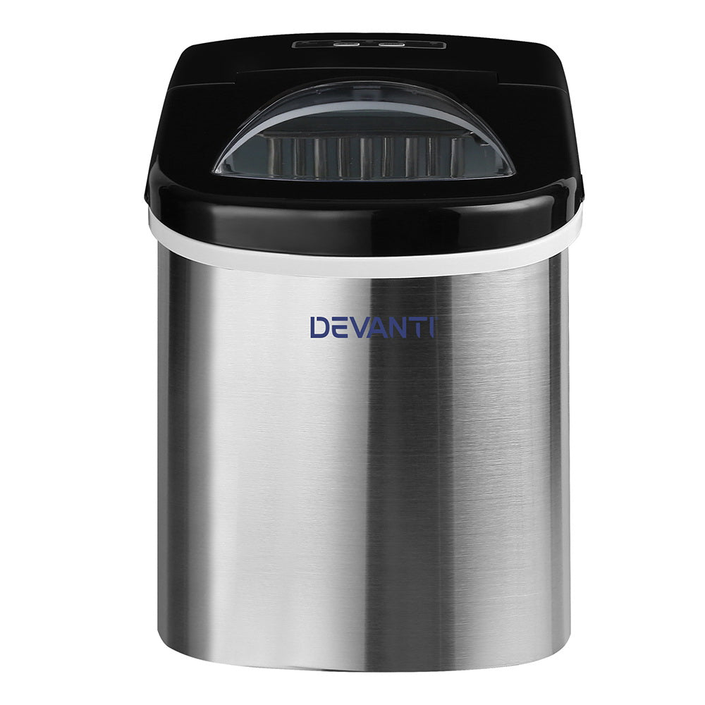 Devanti 2.4L Stainless Steel Portable Ice Cube Maker | Auzzi Store