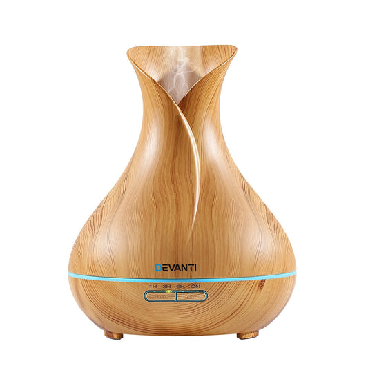 Devanti 400ml 4 in 1 Aroma Diffuser remote control - Light Wood | Auzzi Store
