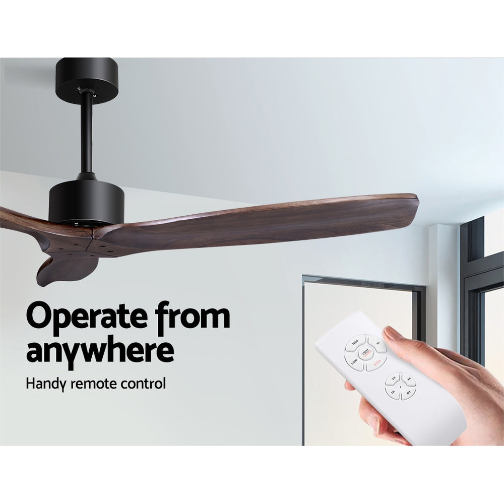 Devanti 52'' Ceiling Fan With Remote Control Fans 3 Wooden Blades Timer 1300mm | Auzzi Store