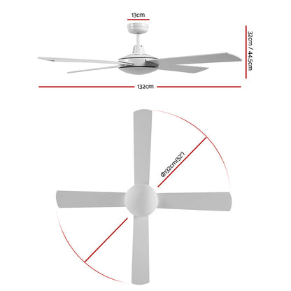Devanti 52'' Ceiling Fan w/Remote - White | Auzzi Store