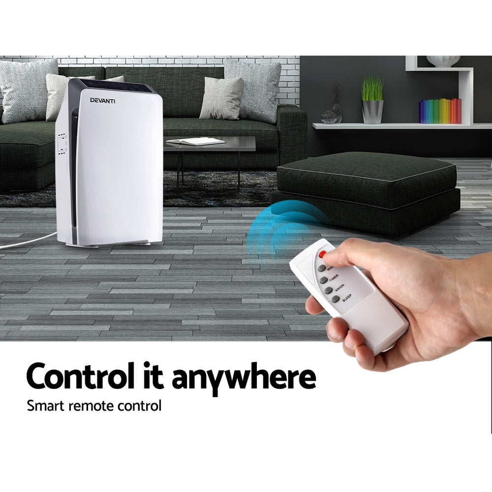 Devanti Air Purifier Cleaner Home Purifiers Odour Sensor HEPA Filter | Auzzi Store
