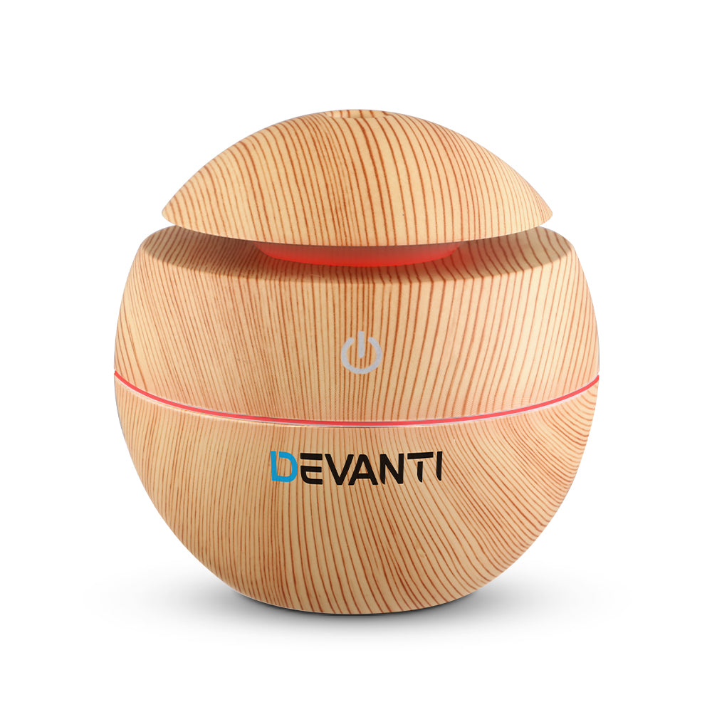 Devanti Aromatherapy Diffuser Aroma Essential Oils Air Humidifier LED Light 130ml | Auzzi Store