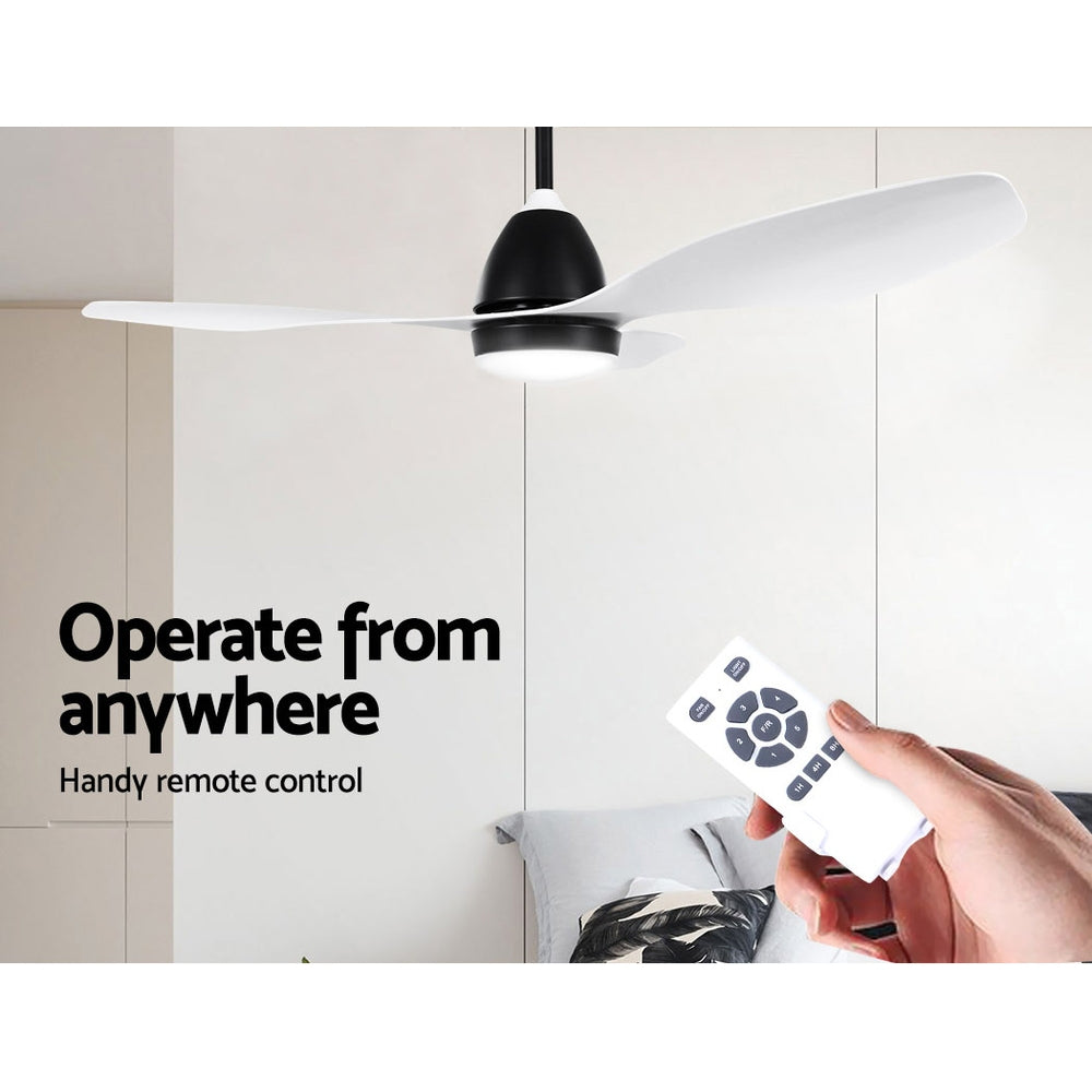 Devanti Ceiling Fan Light Remote Control Ceiling Fans White 48'' 3 Blades | Auzzi Store