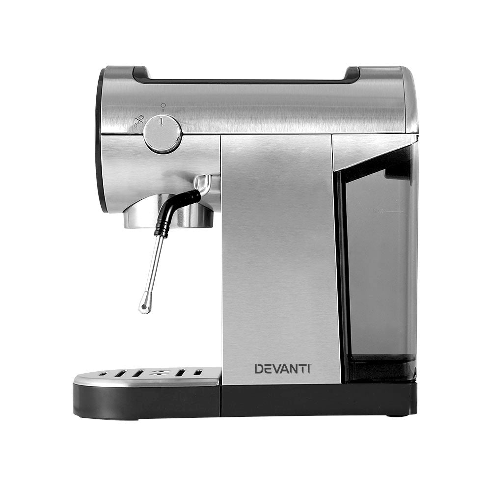 Devanti Coffee Machine Espresso Maker 20 Bar Milk Frother Cappuccino Latte Cafe | Auzzi Store