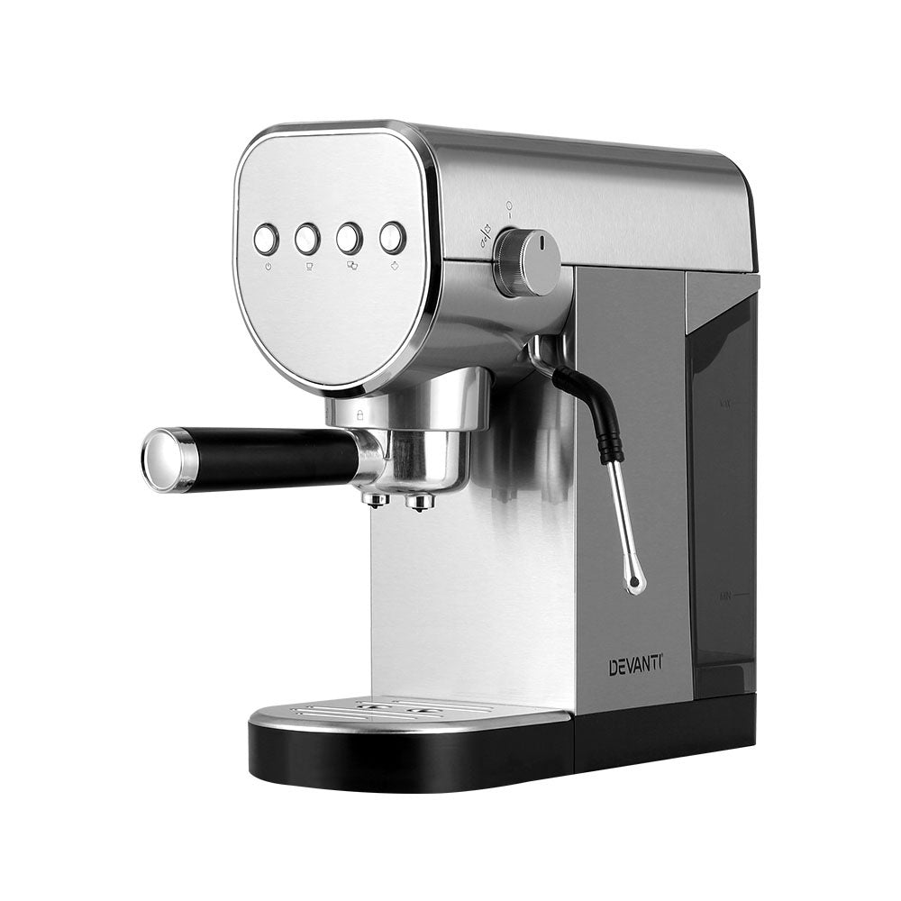 Devanti Coffee Machine Espresso Maker 20 Bar Milk Frother Cappuccino Latte Cafe | Auzzi Store