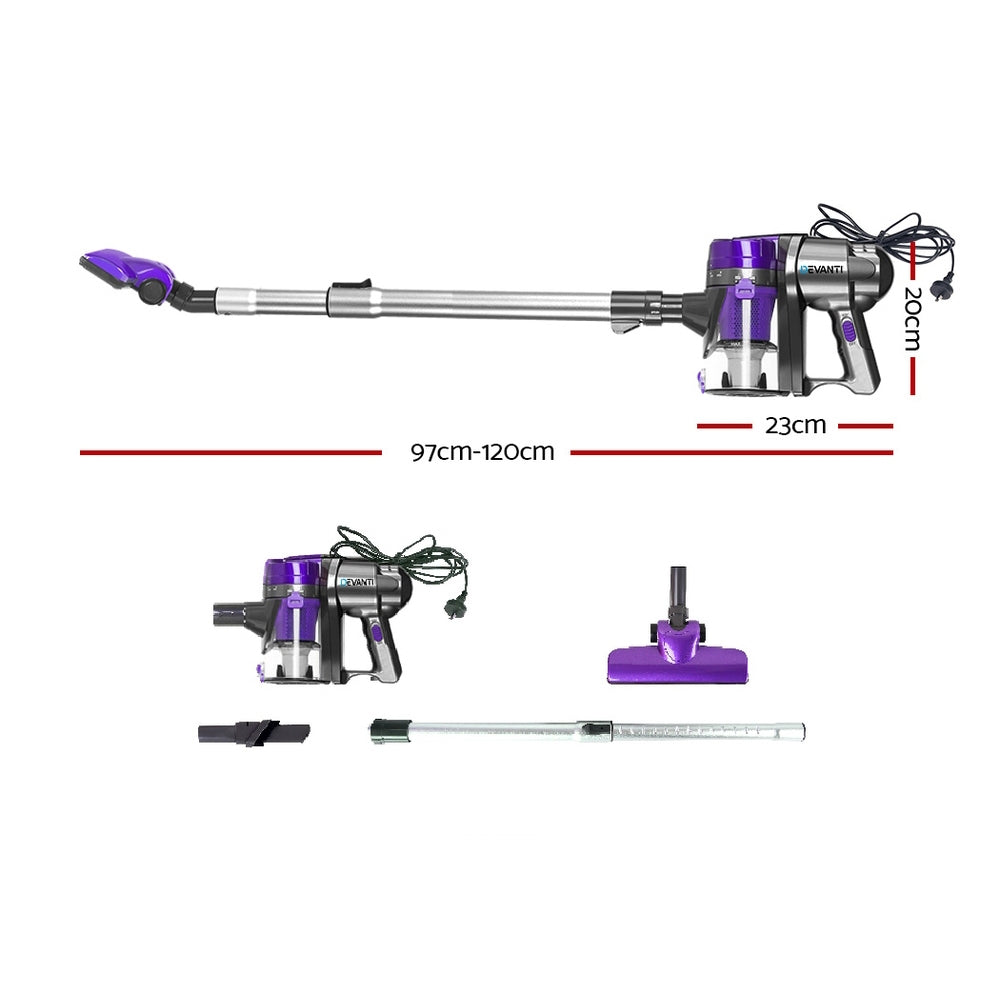 Devanti Corded Handheld Bagless Vacuum Cleaner - Purple and Silver | Auzzi Store
