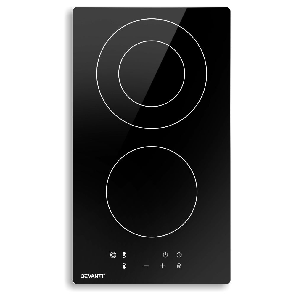 Devanti Electric Ceramic Cooktop 30cm Kitchen Cooker Cook Top Hob Touch Control 3-Zones | Auzzi Store