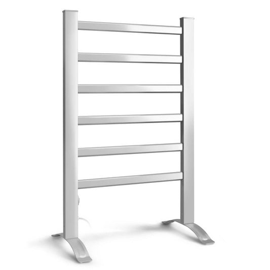Devanti Electric Heated Towel Rail Rack Rails Freestanding 6 Bars | Auzzi Store