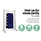 Devanti Electric Heated Towel Rail Rails Warmer Rack Aluminium 6 Bars | Auzzi Store