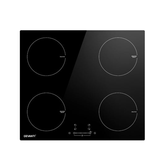 Devanti Electric Induction Cooktop 60cm Ceramic 4 Zones Stove Cook Top Hot Plate | Auzzi Store