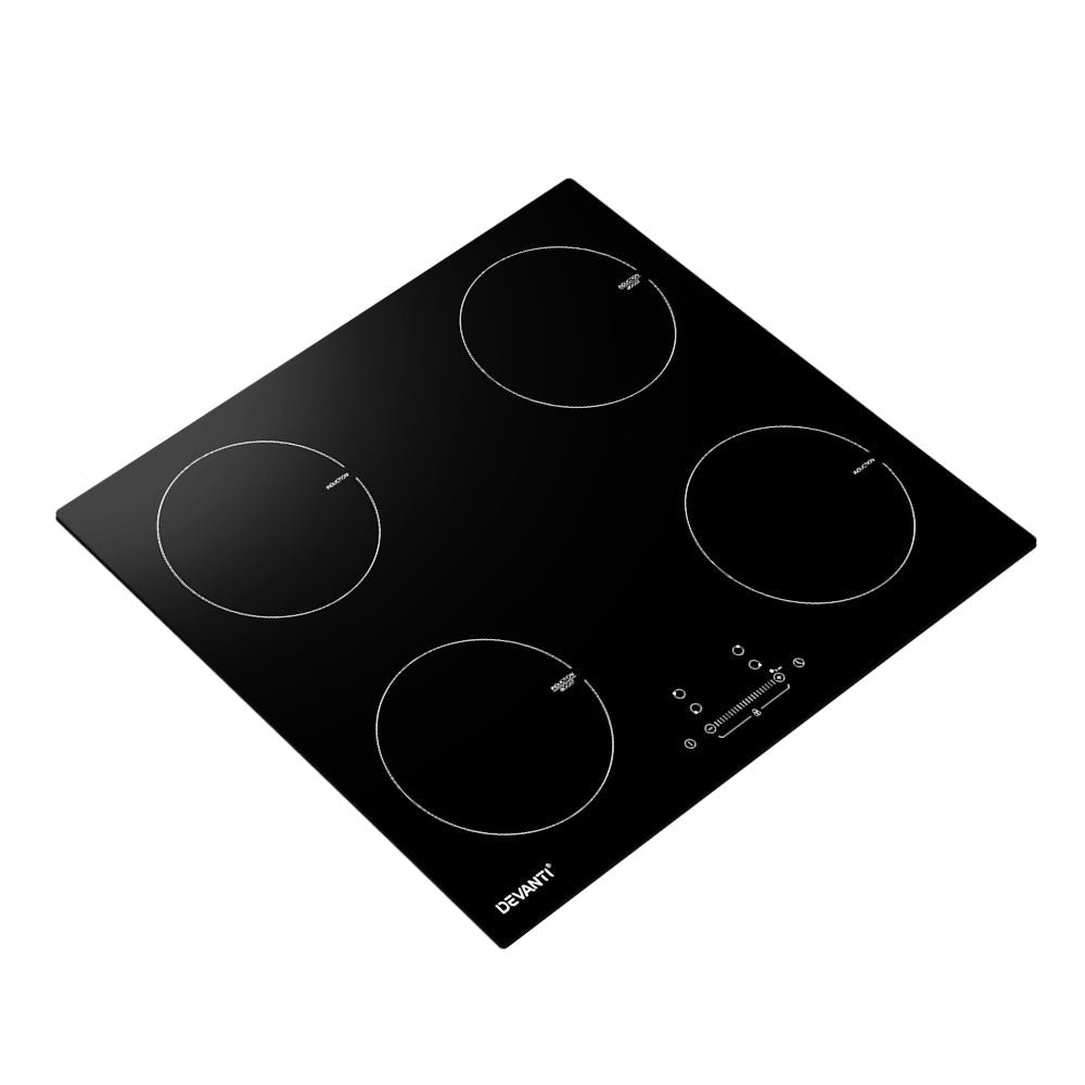 Devanti Electric Induction Cooktop 60cm Ceramic 4 Zones Stove Cook Top Hot Plate | Auzzi Store