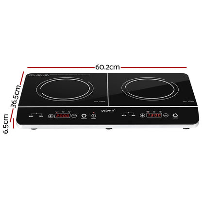 Devanti Electric Induction Cooktop 60cm Portable Kitchen Ceramic Glass Cooker | Auzzi Store