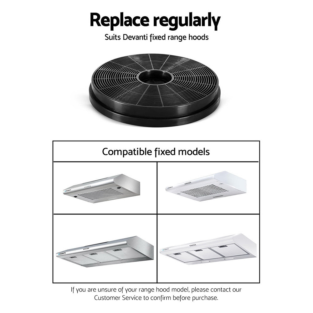 Devanti Fixed Range Hood Rangehood Carbon Charcoal Filters Replacement For Ductless Ventless | Auzzi Store