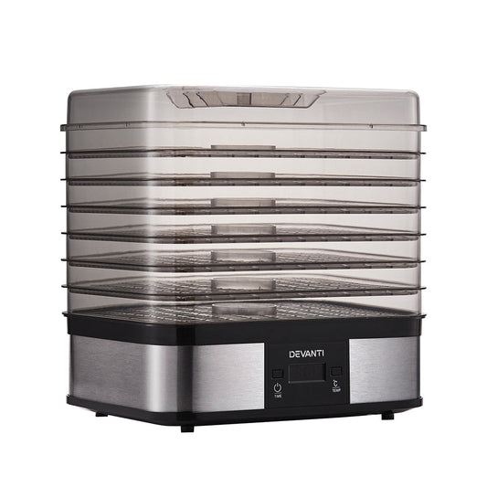 Devanti Food Dehydrator with 7 Trays - Silver | Auzzi Store