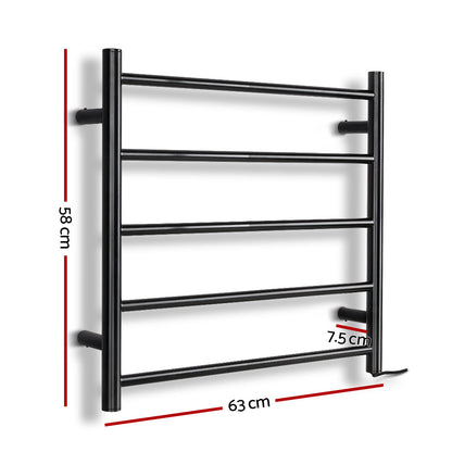 Devanti Heated Towel Rail Electric Warmer Heater Rails Holder Rack Wall Mounted | Auzzi Store