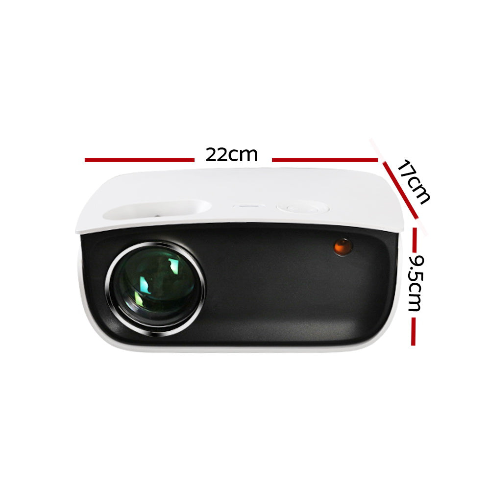 Devanti Mini Video Projector Wifi USB HDMI Portable 2000 Lumens HD 1080P Home Theater White | Auzzi Store