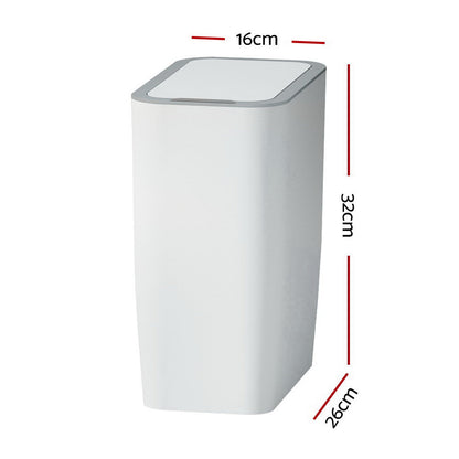 Devanti Motion Sensor Bin Automatic Rubbish Bins Waste Trash Can White 9L | Auzzi Store