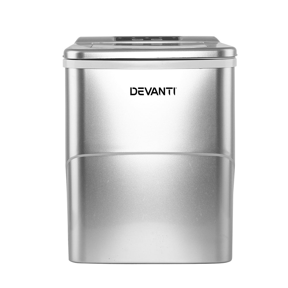 Devanti Portable Ice Cube Maker - Silver | Auzzi Store