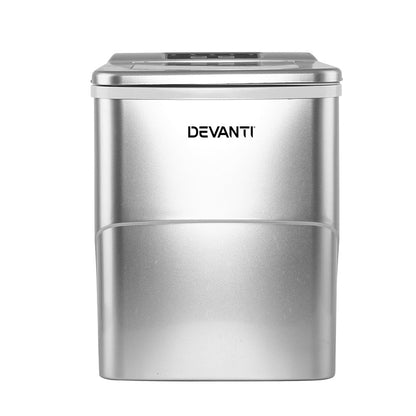 Devanti Portable Ice Cube Maker - Silver | Auzzi Store