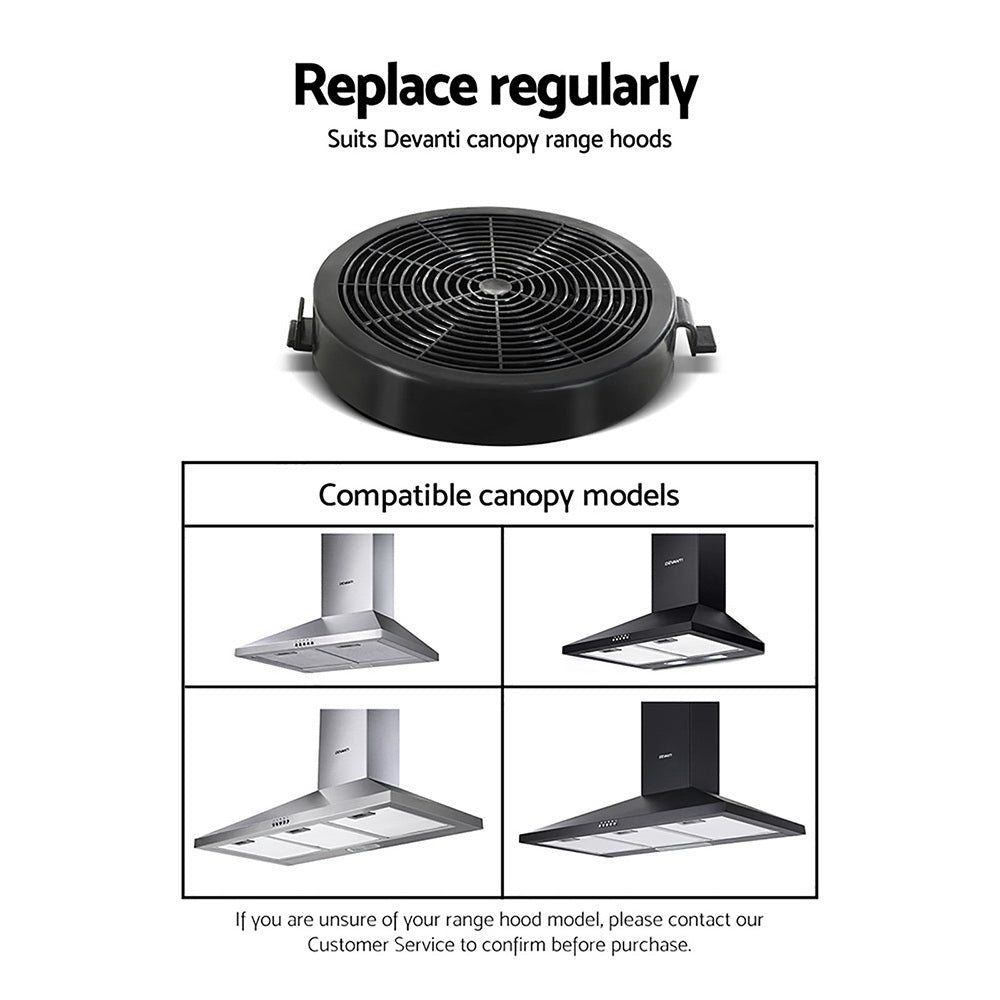 Devanti Pyramid Range Hood Rangehood Carbon Charcoal Filters Replacement For Ductless Ventless | Auzzi Store