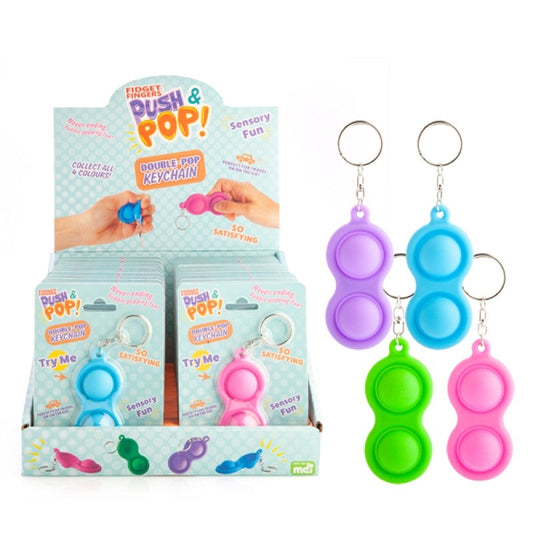 Double Push And Pop Keychain (Random Colour) | Auzzi Store