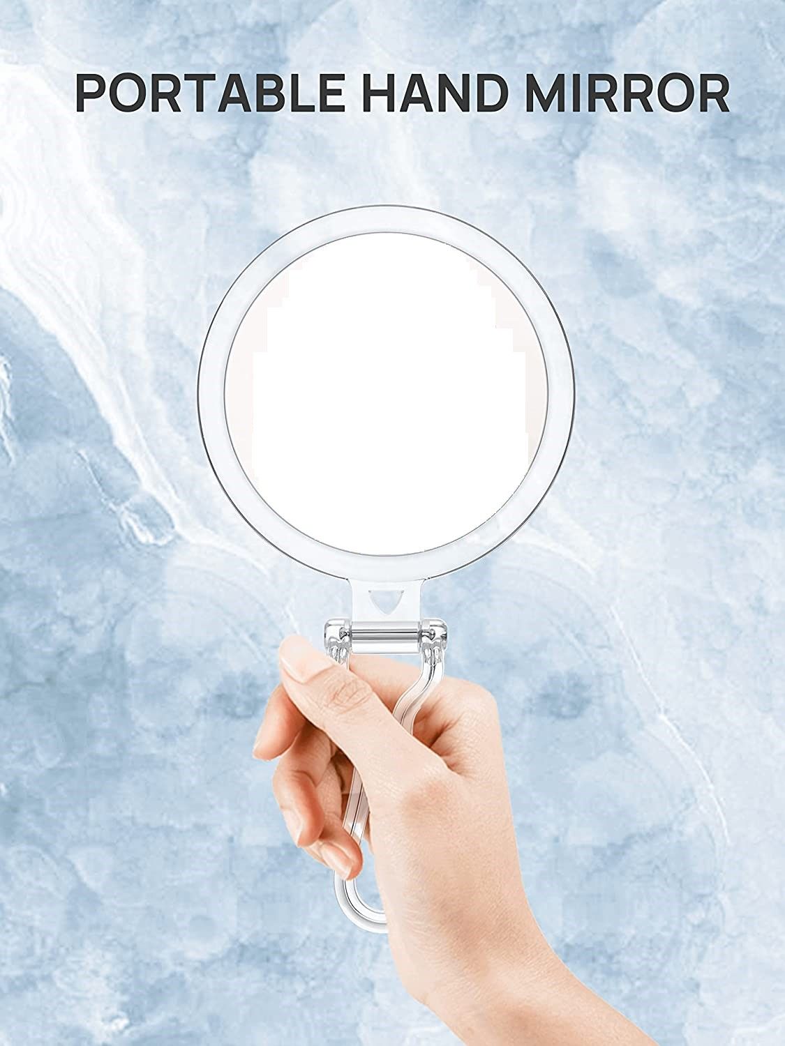 Double-Sided 1X/20X Magnifying Foldable Makeup Mirror for Handheld, Table and Travel Usage | Auzzi Store