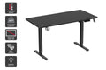 Ergolux Electric Dual Motor Standing Desk 140 x 70cm - Black