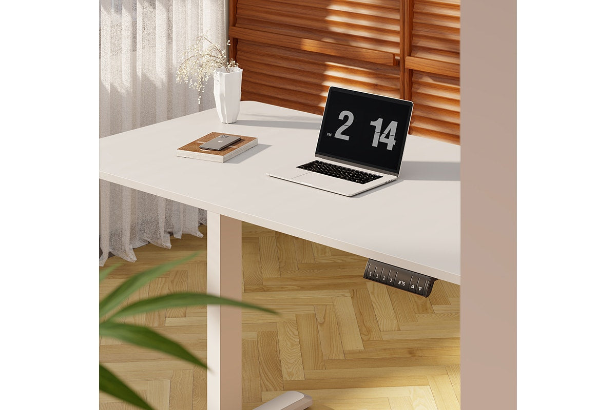 Ergolux Electric Dual Motor Standing Desk 140 x 70cm (White)