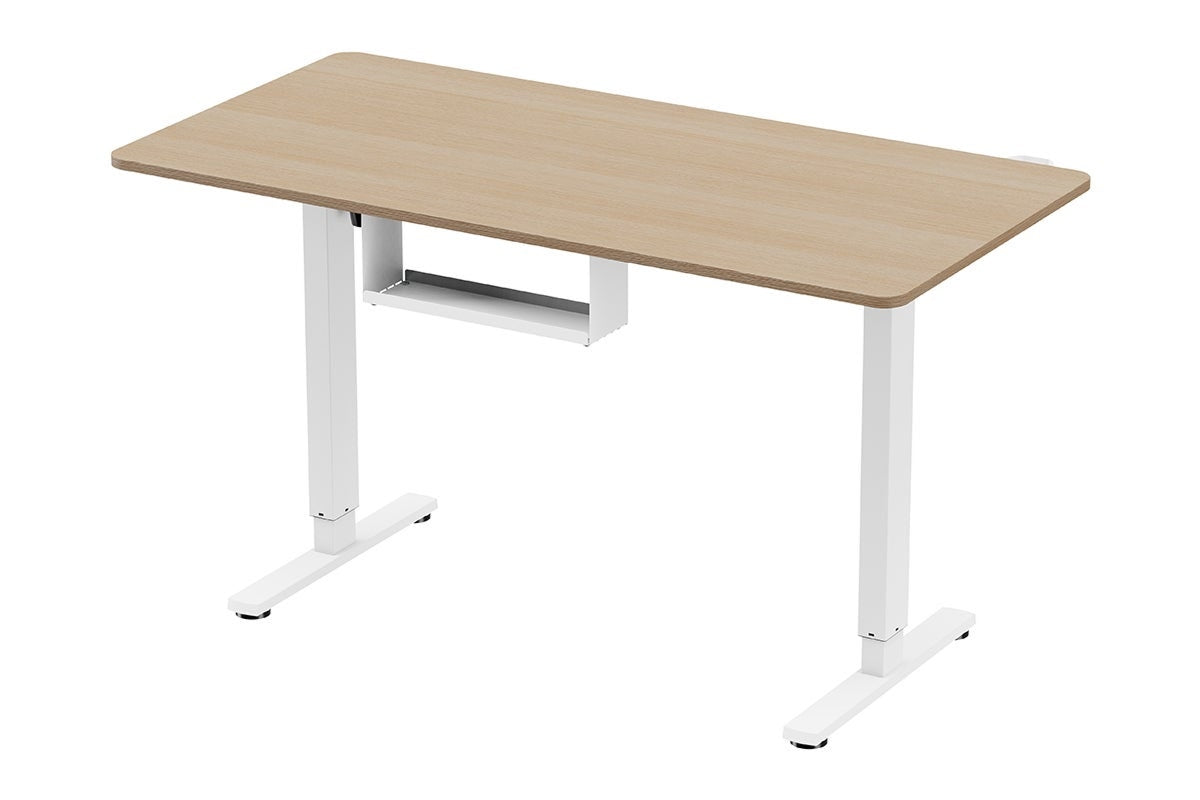 Ergolux Electric Standing Desk 140 x 70cm (Oak/White)