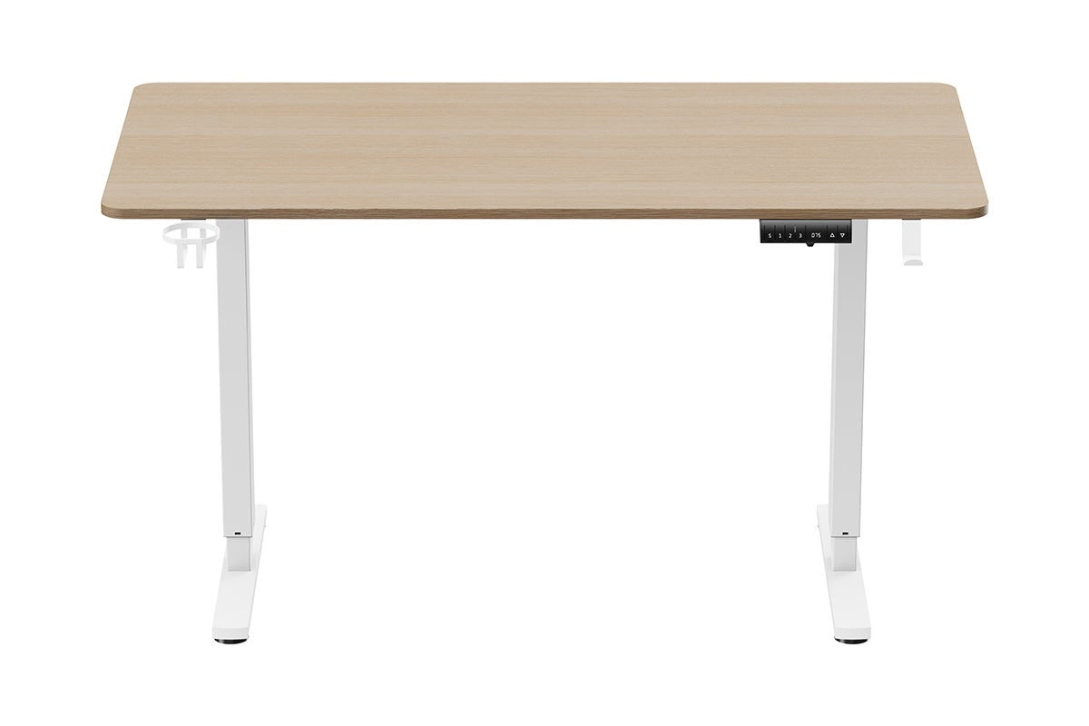 Ergolux Electric Standing Desk 140 x 70cm (Oak/White)