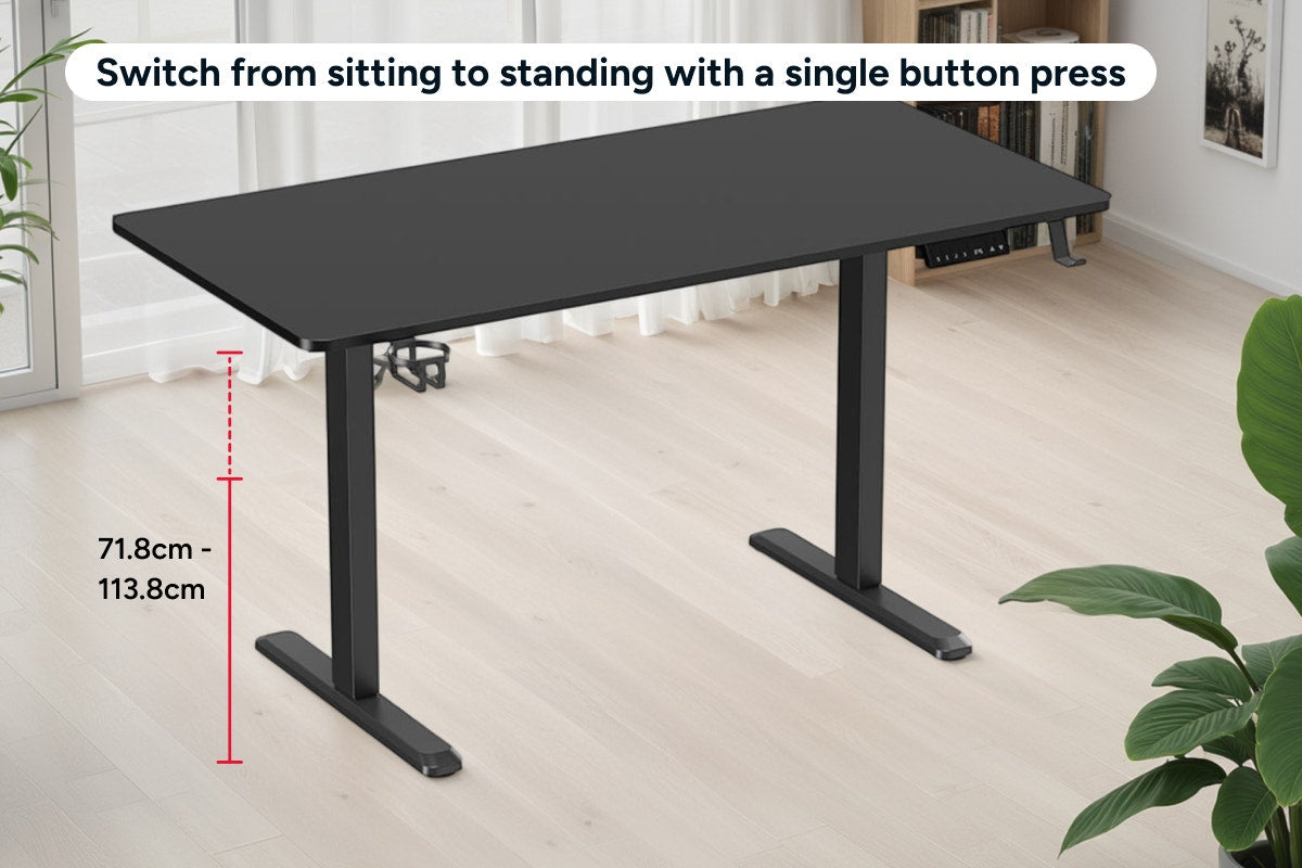 Ergolux Electric Standing Desk 140 x 70cm (Black/Black)