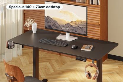 Ergolux Electric Standing Desk 140 x 70cm (Black/Black)