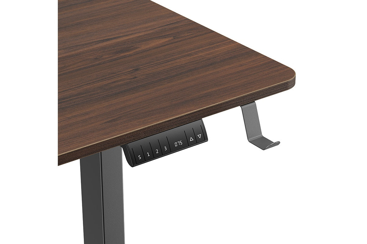 Ergolux Electric Standing Desk 140 x 70cm (Walnut/Black)