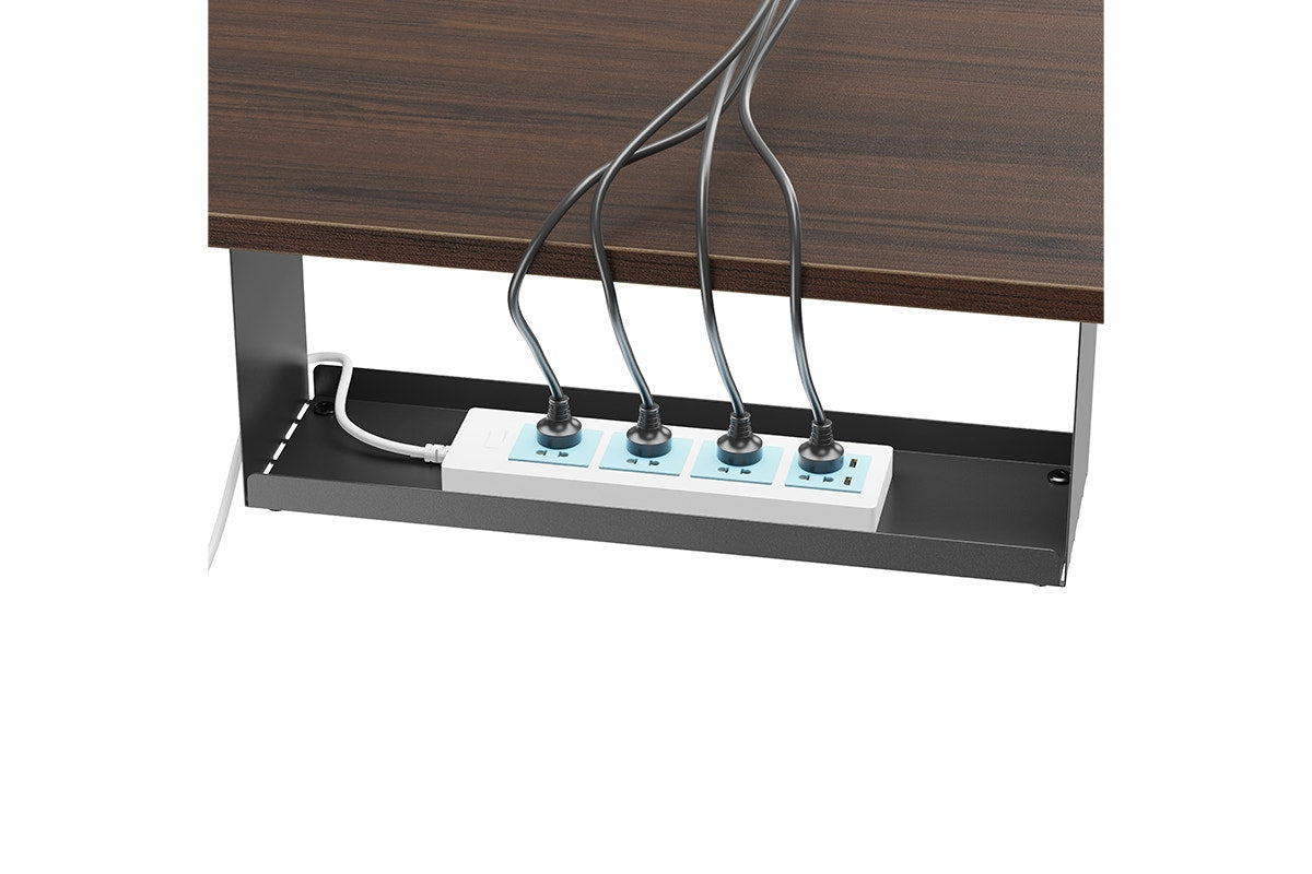Ergolux Electric Standing Desk 140 x 70cm (Walnut/Black)