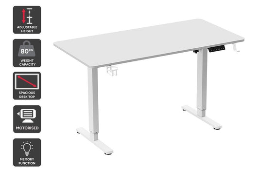 Ergolux Electric Standing Desk 140 x 70cm (White/White)