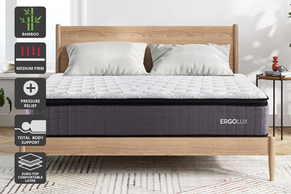 Ergolux 34cm Bamboo Euro Top Mattress (Single)