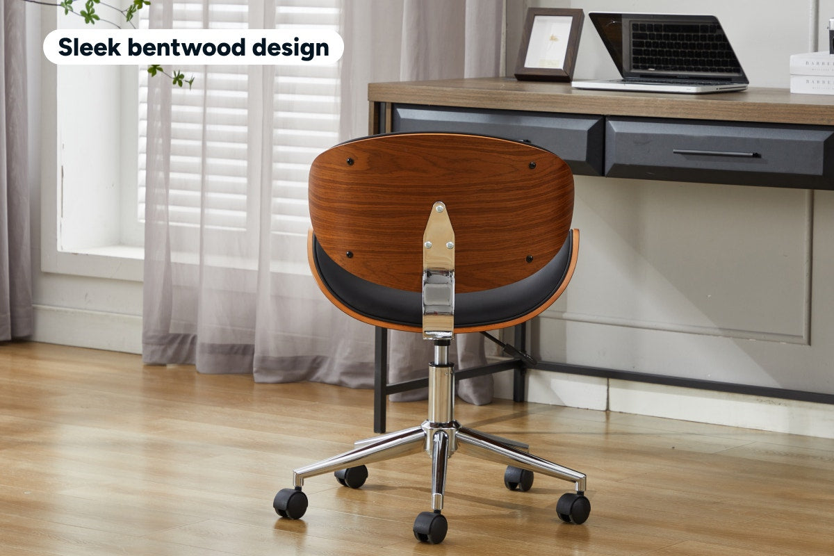 Ergolux Bentwood Office Chair (Black/Walnut)