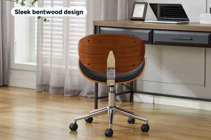 Ergolux Bentwood Office Chair (Black/Walnut)