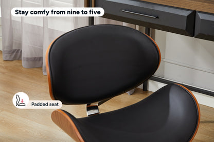 Ergolux Bentwood Office Chair (Black/Walnut)