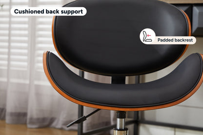 Ergolux Bentwood Office Chair (Black/Walnut)