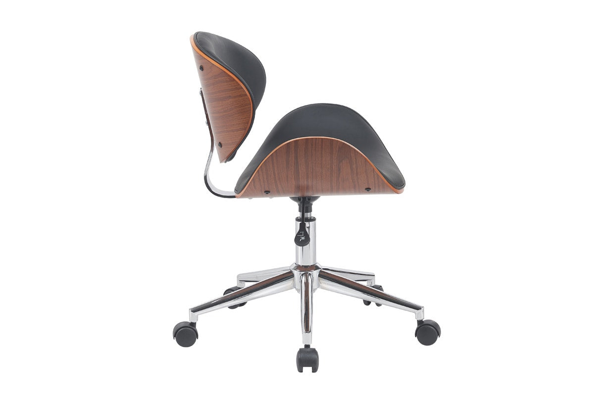Ergolux Bentwood Office Chair (Black/Walnut)