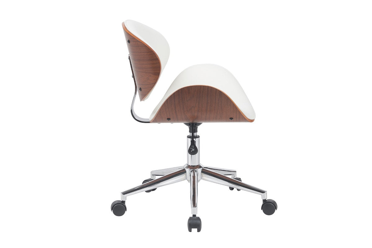 Ergolux Bentwood Office Chair (White/Walnut)