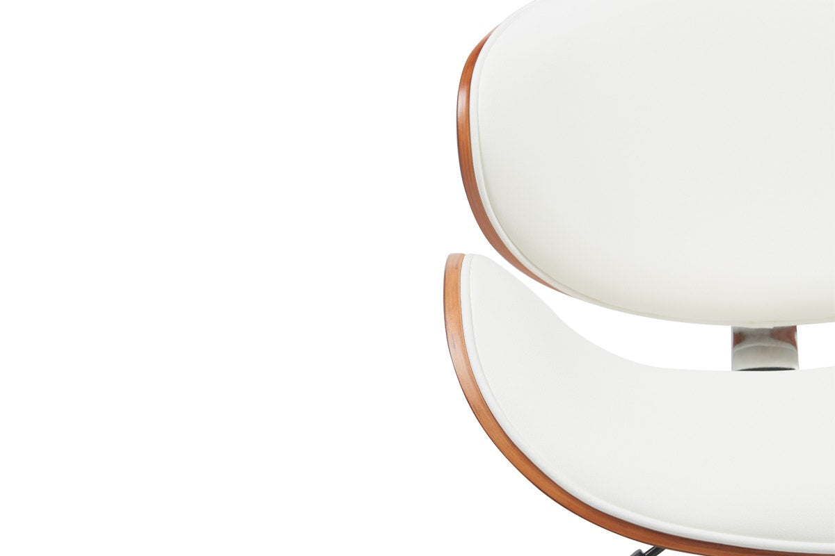 Ergolux Bentwood Office Chair (White/Walnut)