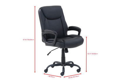 Ergolux Boston PU Padded Mid Back Office Chair