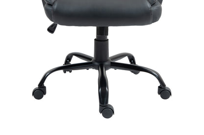 Ergolux Boston Padded Mid Back Office Chair (Black)